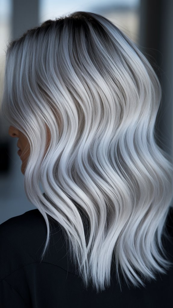 contemporary ash blonde balayage