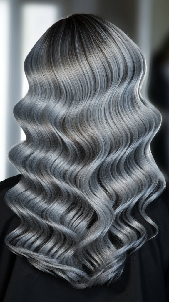 cool ash blonde curls