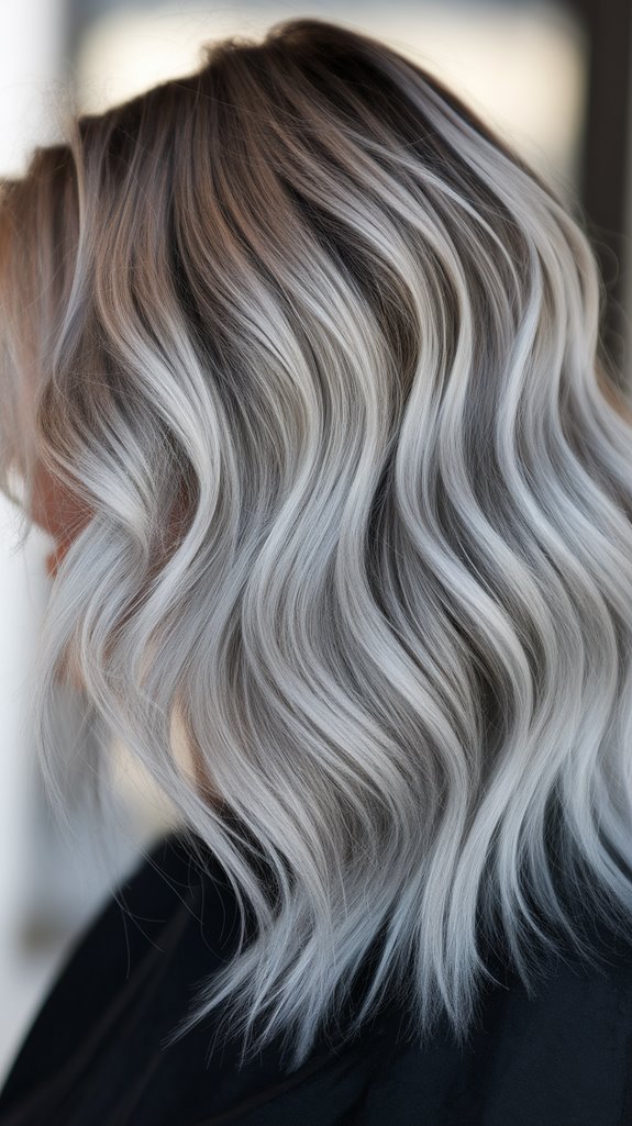 cool ash brown ombre
