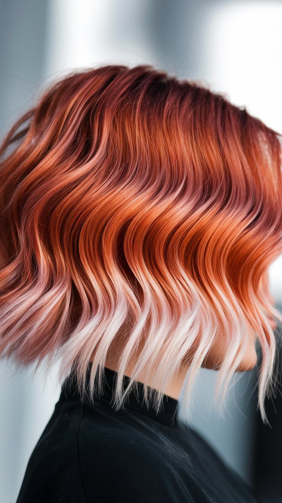 copper and blonde tips