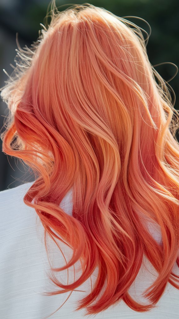 coral and peach hair trends