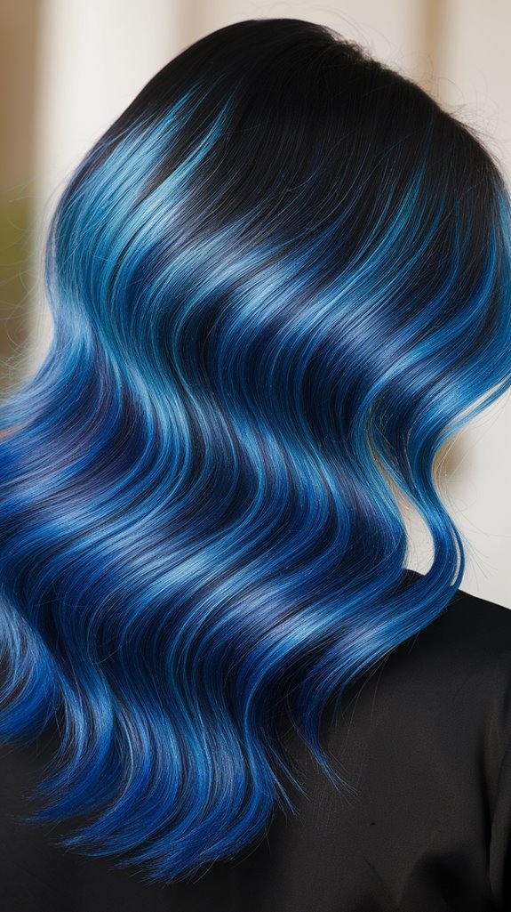cosmic blue ombre accents