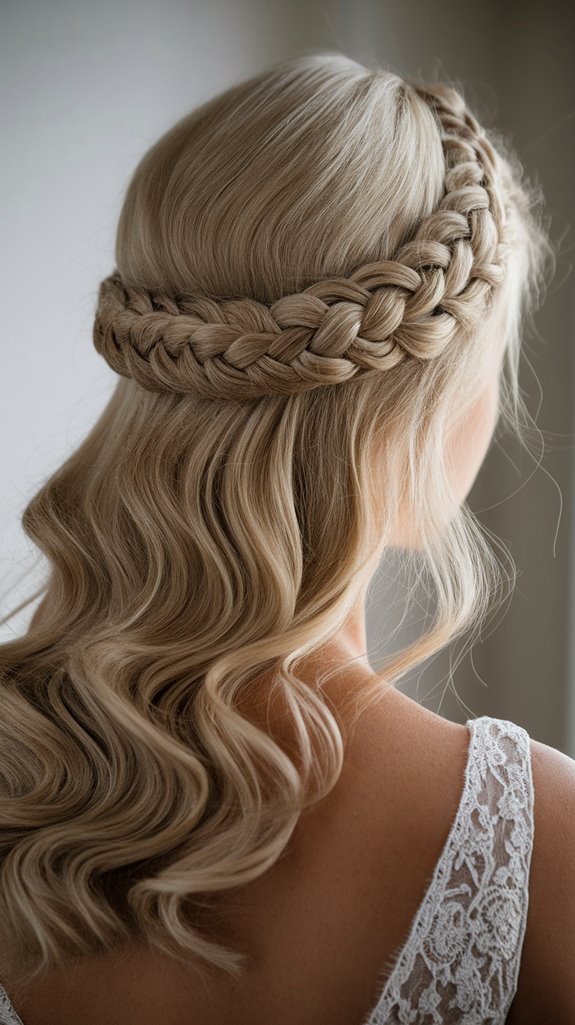 crown braid with waves