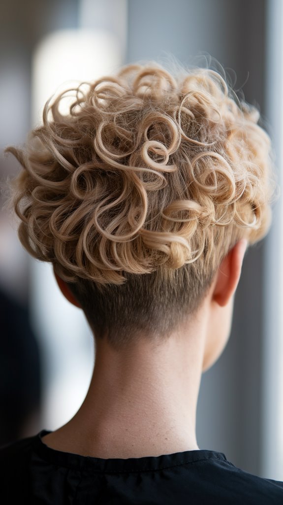 curly fringe pixie hairstyle