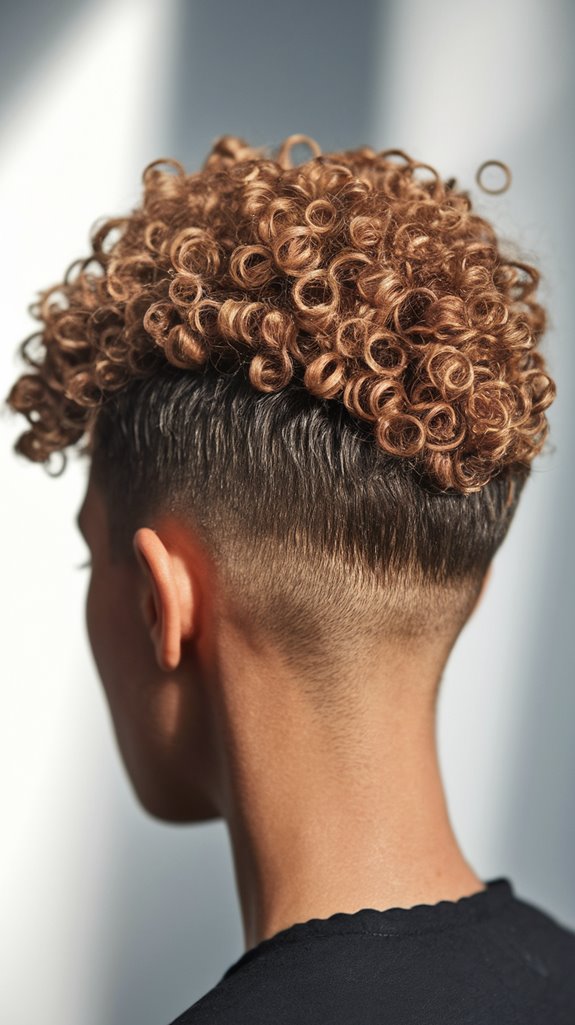 curly pixie hairstyle undercut