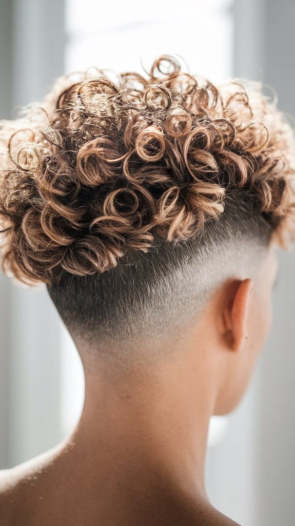 curly pixie with undercut