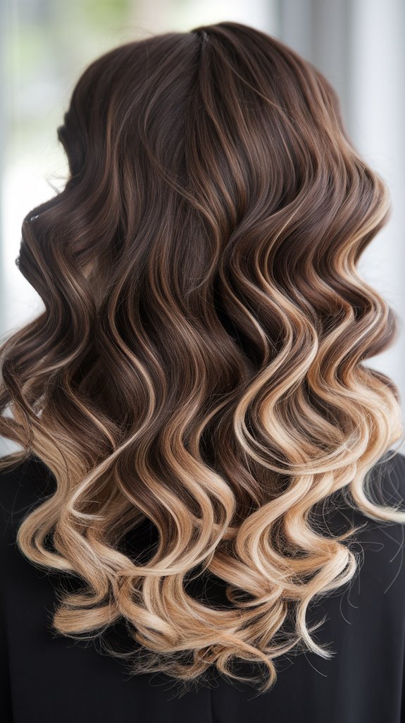 dark chocolate blonde tips