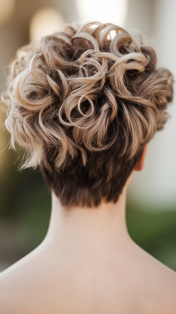defined curls asymmetrical pixie