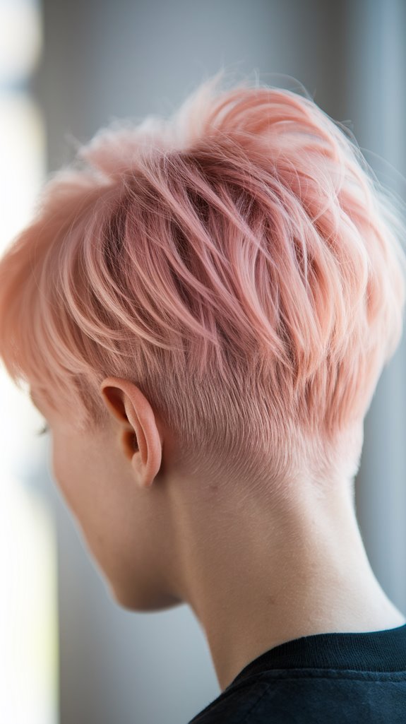 delicate pastel pink peach
