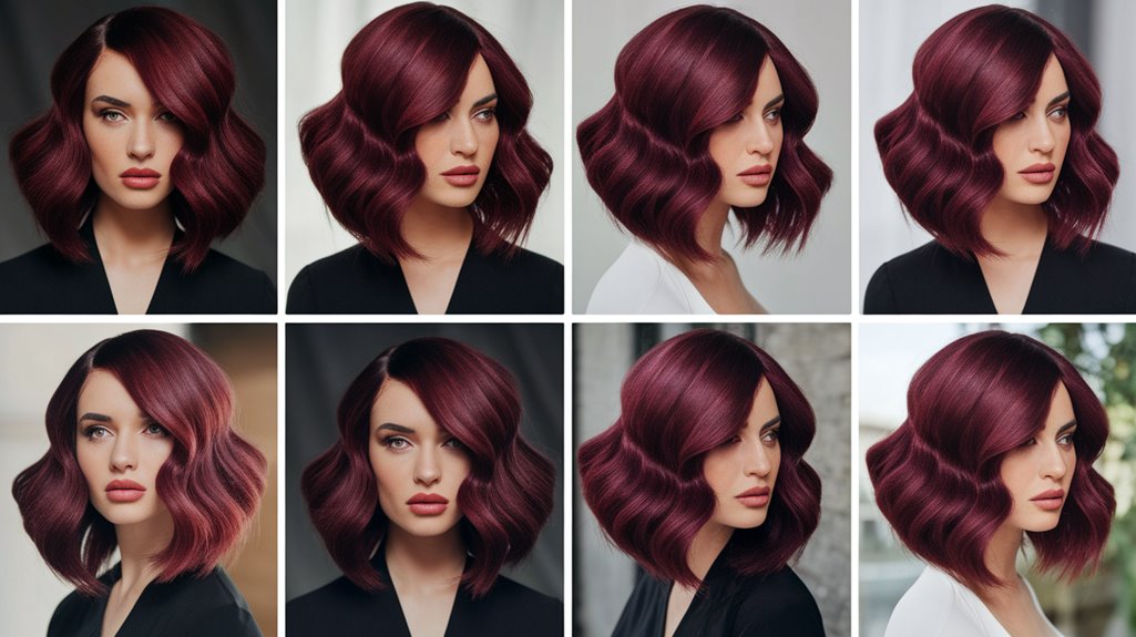 dramatic deep red hairstyles