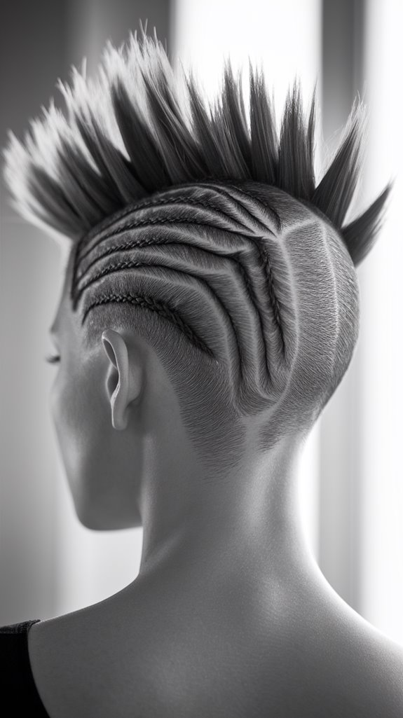 edgy sculpted hair updo