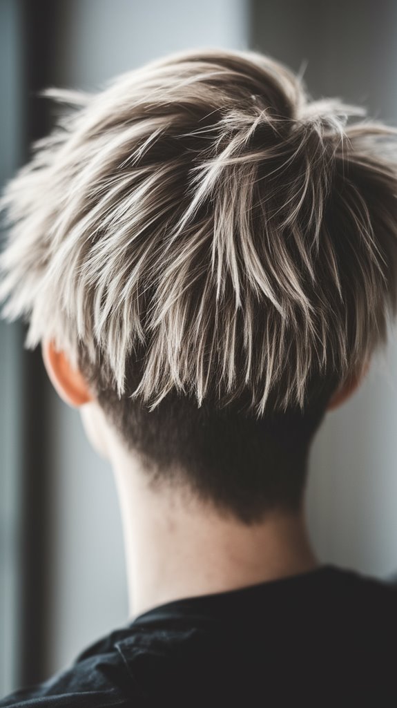 edgy shaggy pixie hairstyle