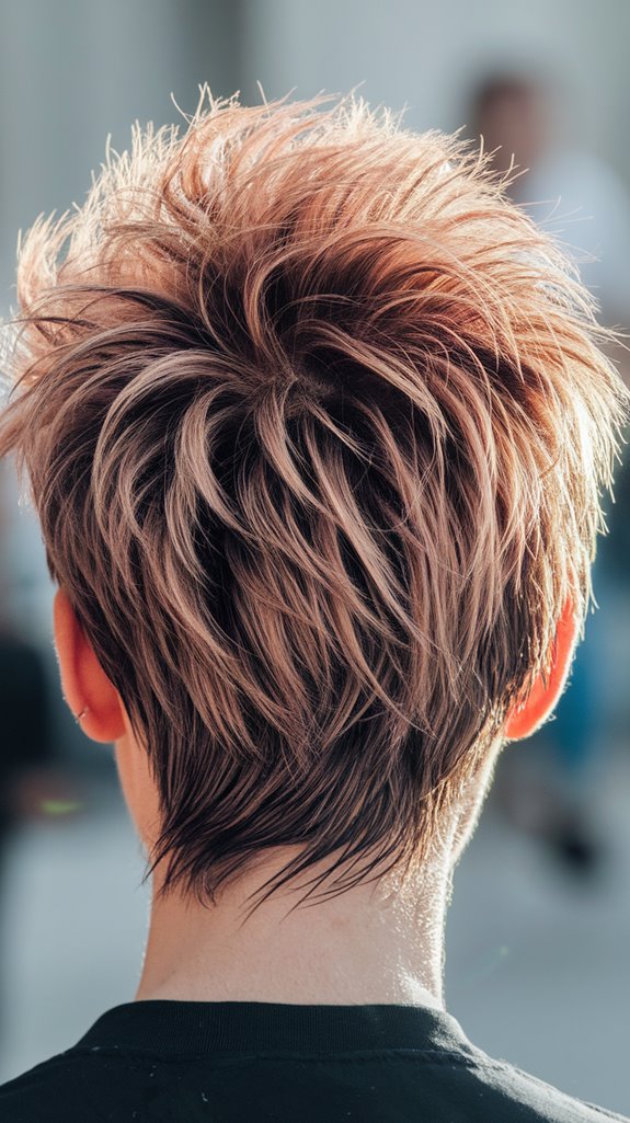 edgy textured pixie hairstyle