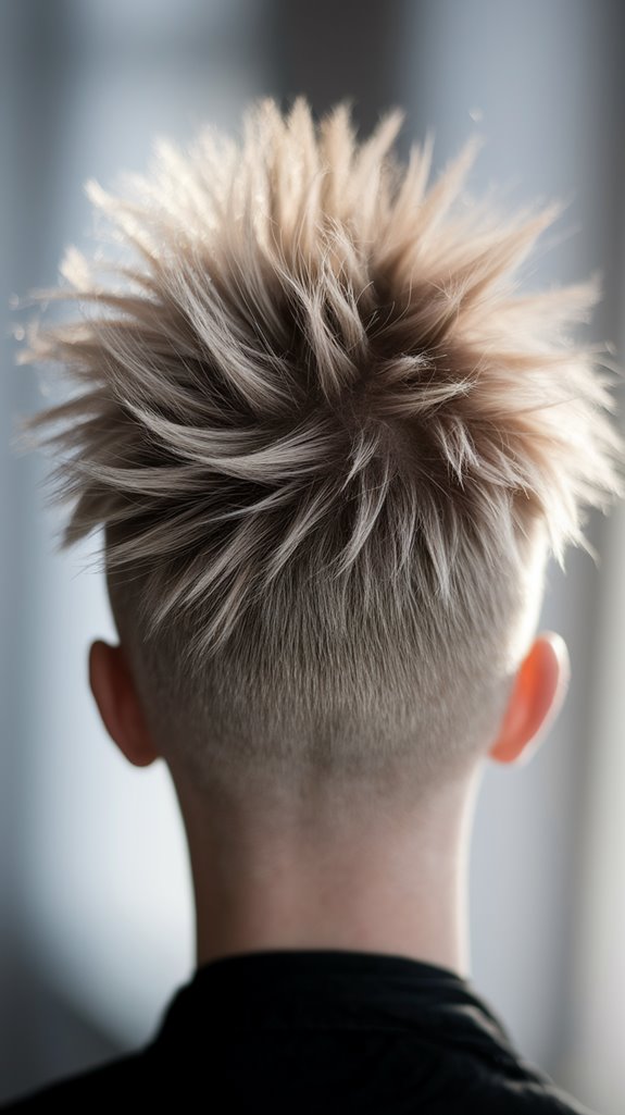 edgy textured short hairstyle