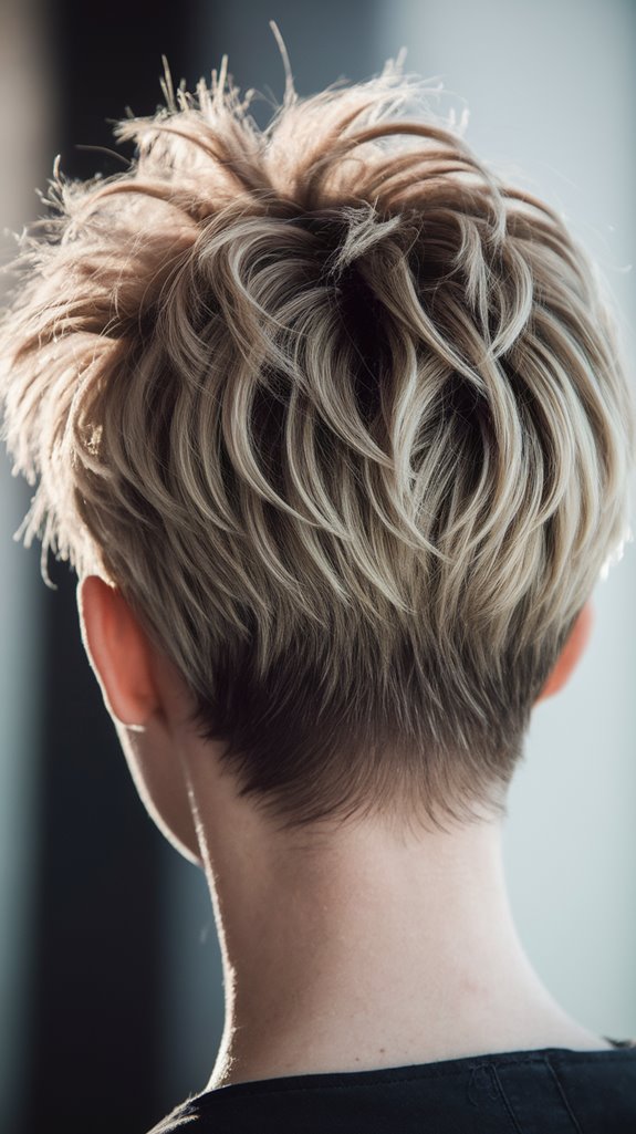 edgy textured short hairstyle
