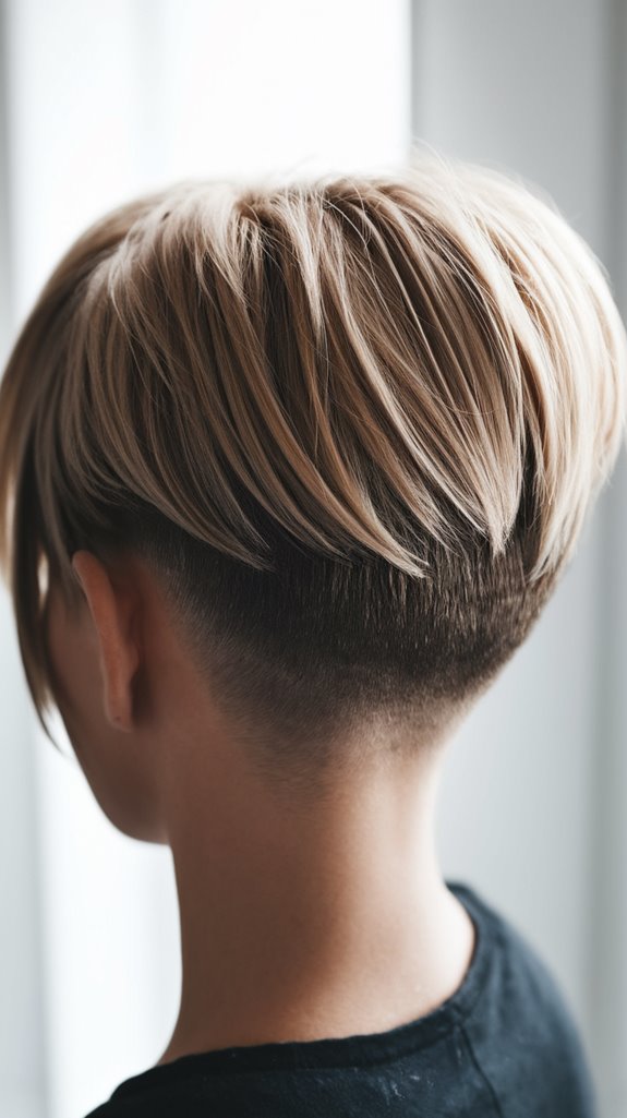 edgy undercut long pixie