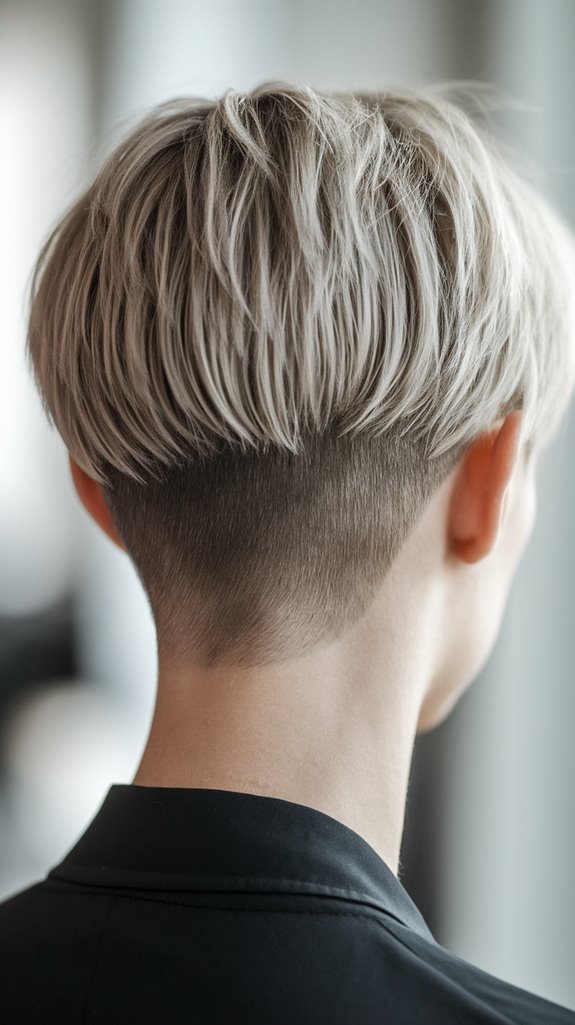 edgy undercut pixie bob
