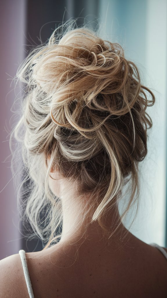 effortless boho messy bun