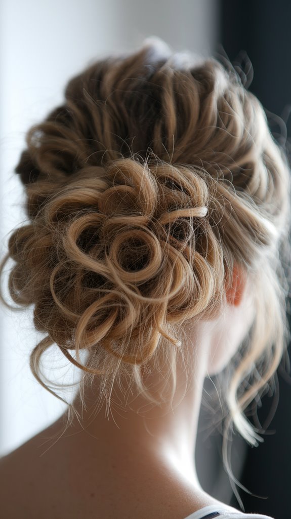 effortless chic curly updo