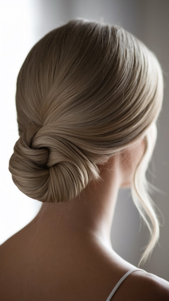 effortless elegant low chignon