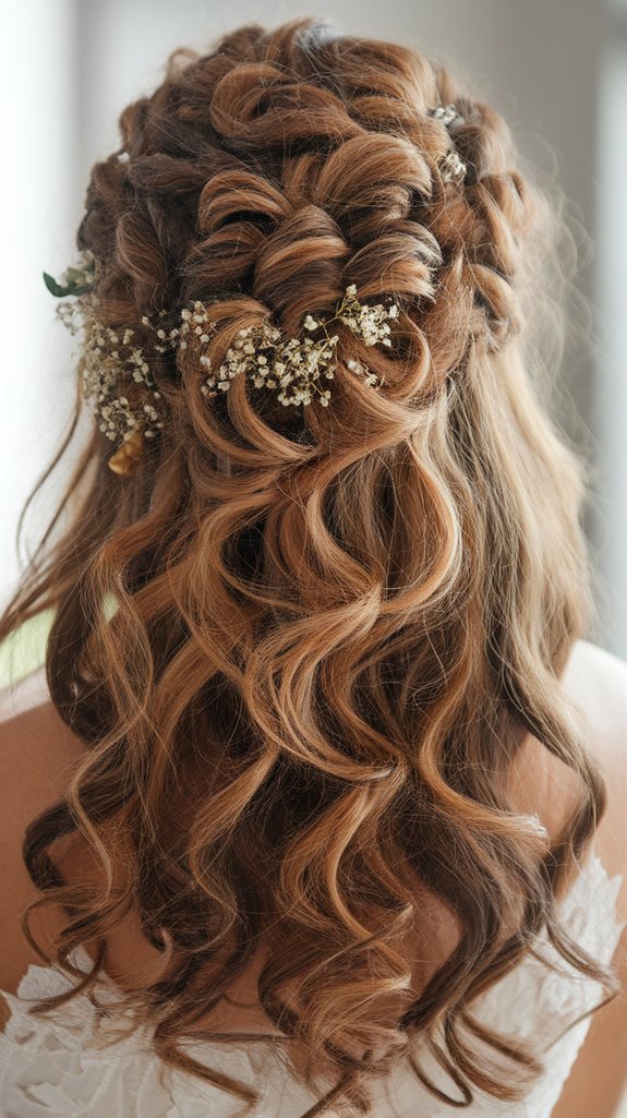 effortless half up bohemian style