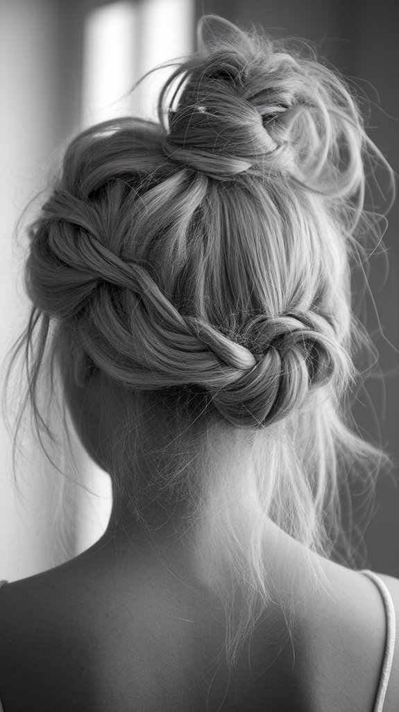 effortless messy chignon style