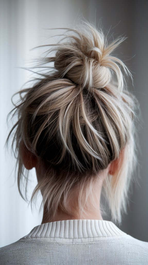 effortless messy top knot
