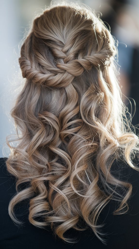 effortless twisted curly hairstyle