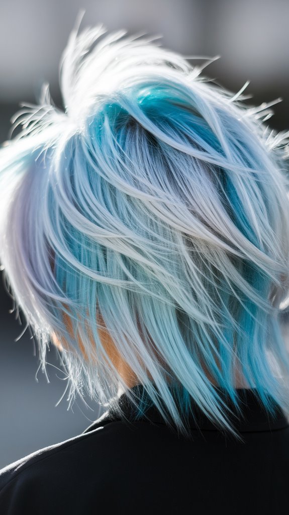 electric blue hair transformation