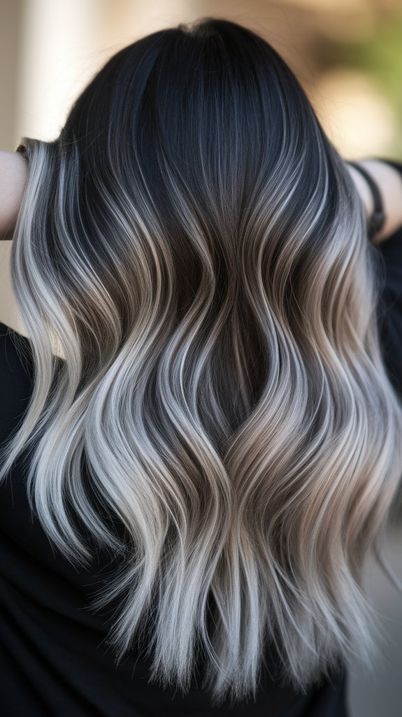 elegant ash blonde highlights