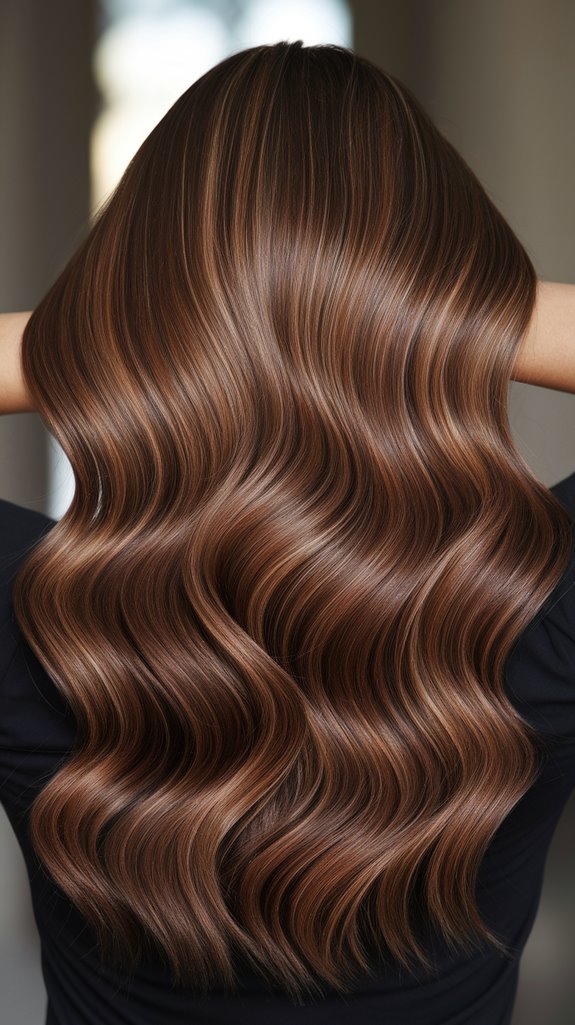 elegant bold chestnut balayage