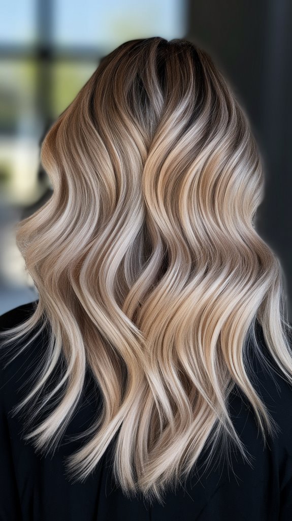 elegant champagne blonde maintenance