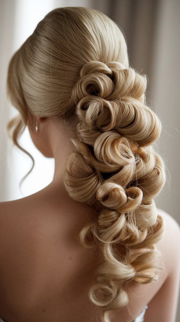 elegant chignon with curls