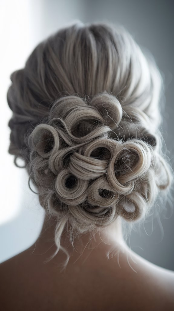 elegant chignon with curls