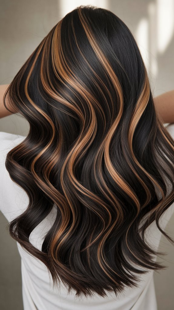 elegant dark chocolate balayage