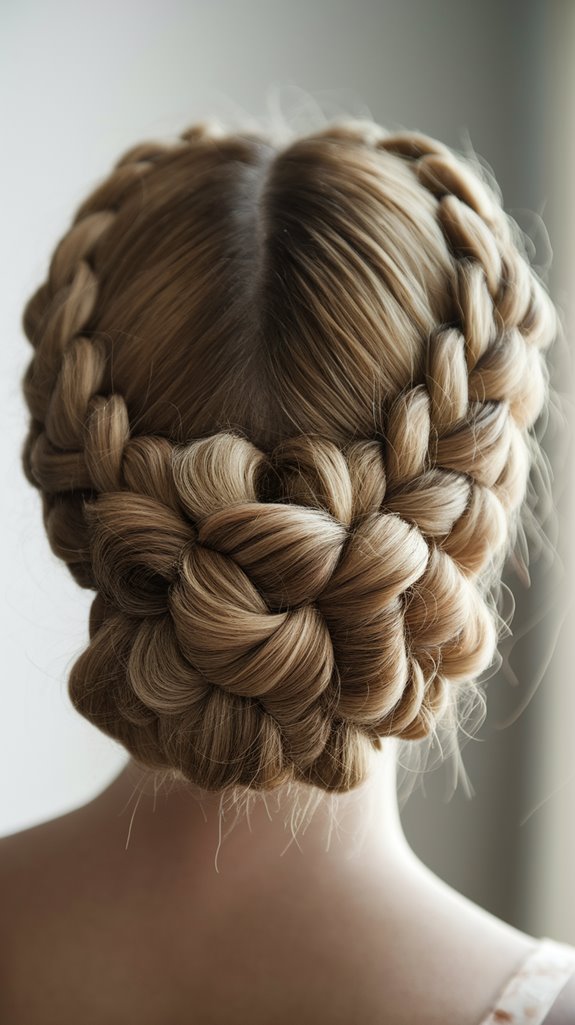 elegant double braided crown