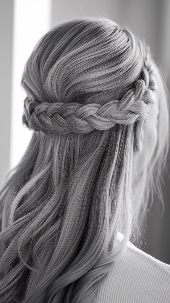 elegant half up hairstyle technique