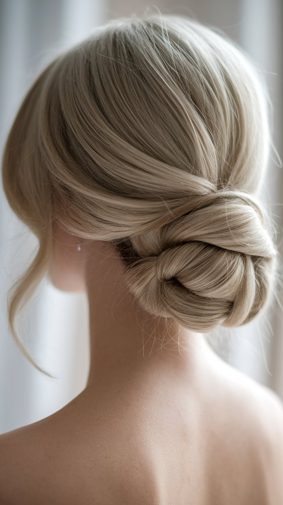 elegant side partial bun