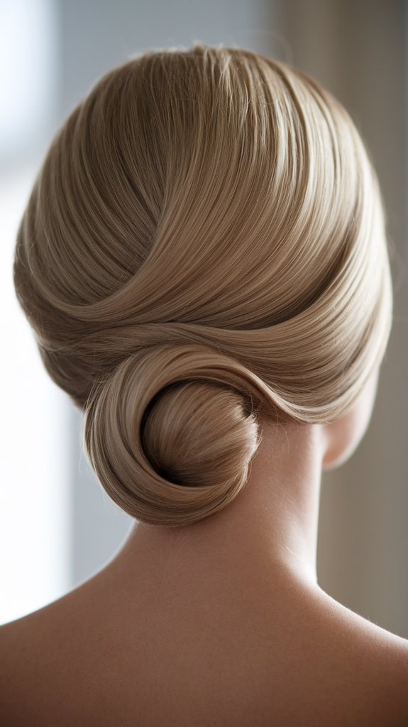 elegant side swept updo