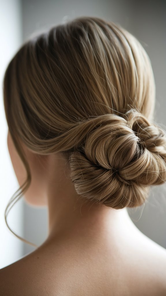 elegant twisted chignon updo