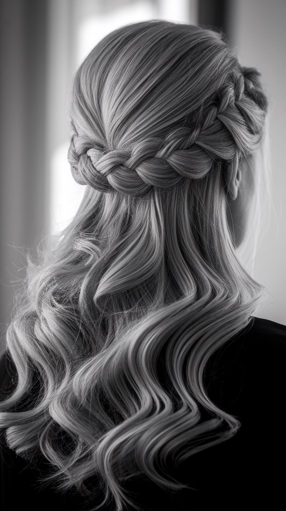 elegant twisted half updo