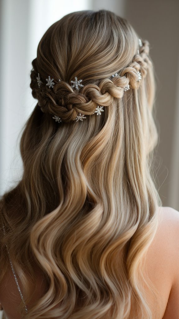 elegant twisted halo hairstyle