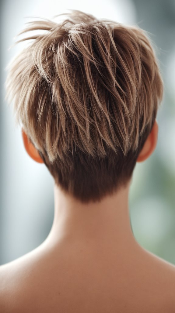 feathered bang hairstyle pixie