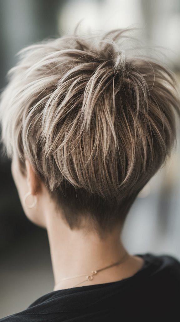 feathered layers pixie cut