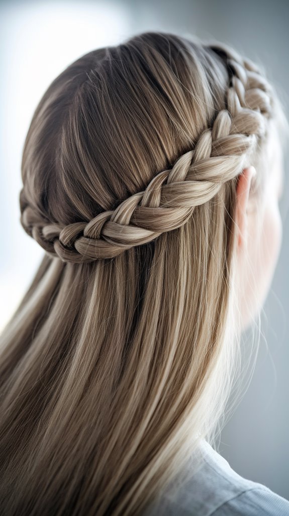 fishtail braid crown tutorial