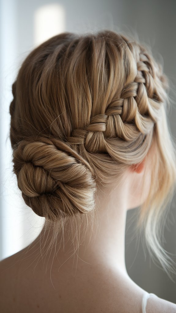 fishtail braid updo elegance
