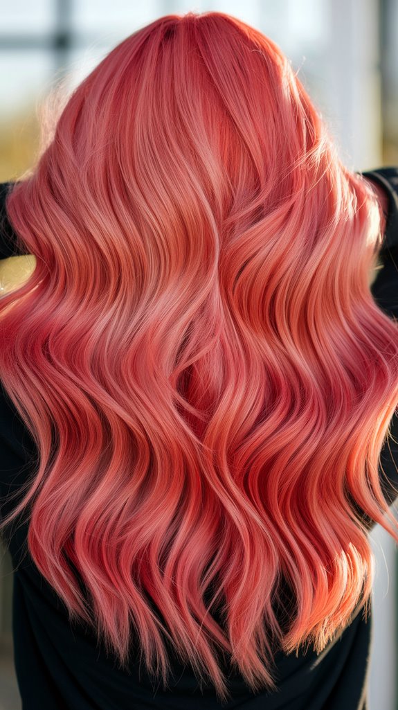 flamingo pink coral gradient