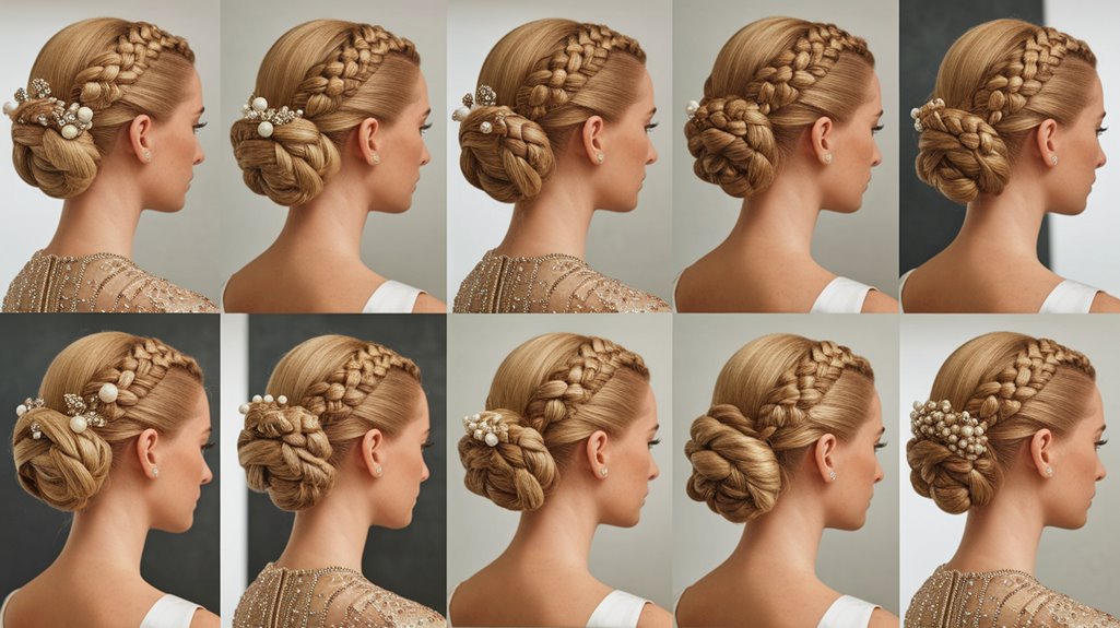 glamorous long hair updos