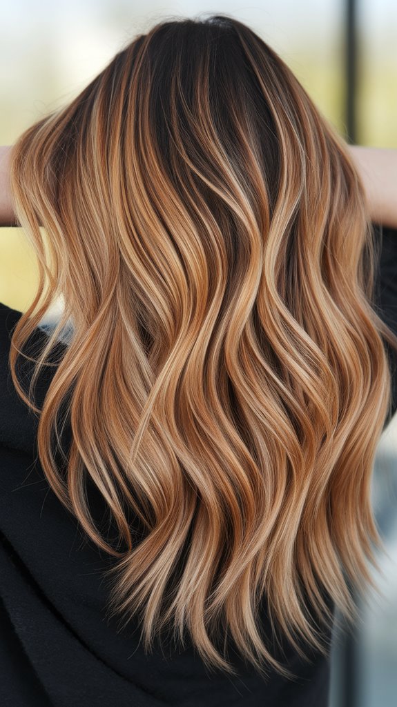 golden honey balayage highlights