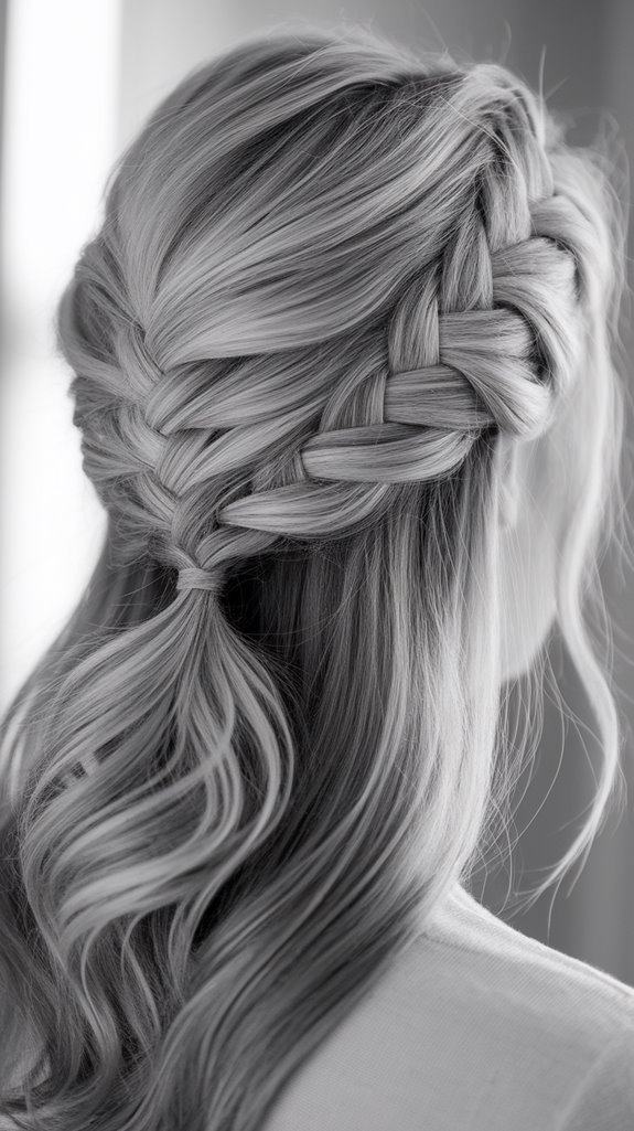 half up fishtail twist style